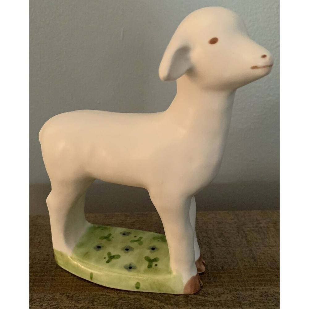 Department 56 Vintage Easter Lamb Replacement Made in Japan 6" No Ribbon or Tag